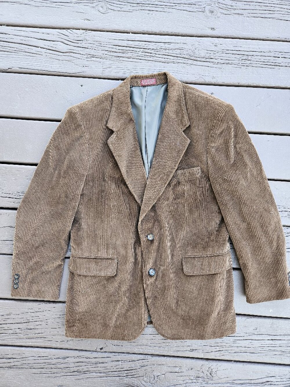 Vintage Brown Cordovan & Grey LTD Men's Corduroy Blazer